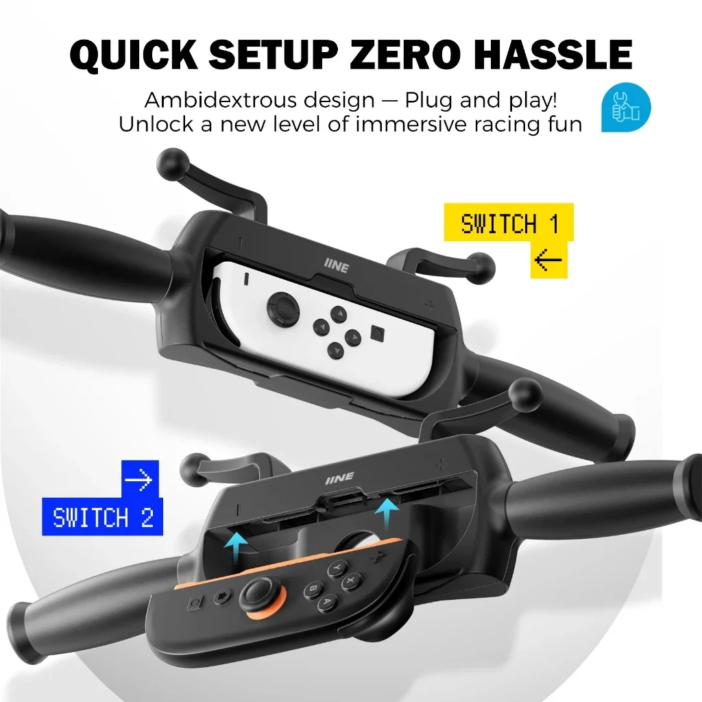 IINE Motorcycle Handlebar for Nintendo Switch/ Nintendo Switch 2 L1246 - Image 3