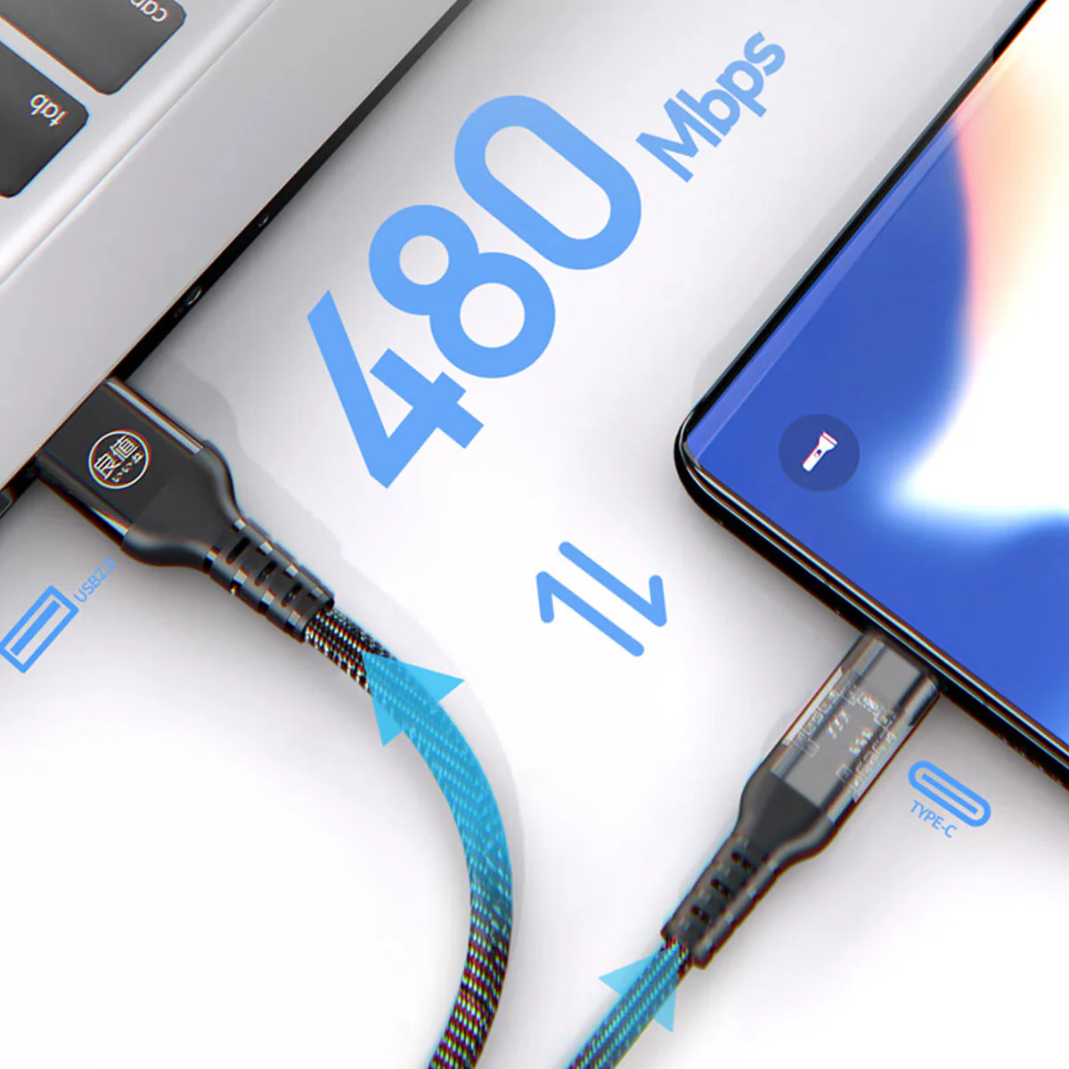 IINE NSW 1.5M Type-C Transparent Charging Cable (L732) - Image 3