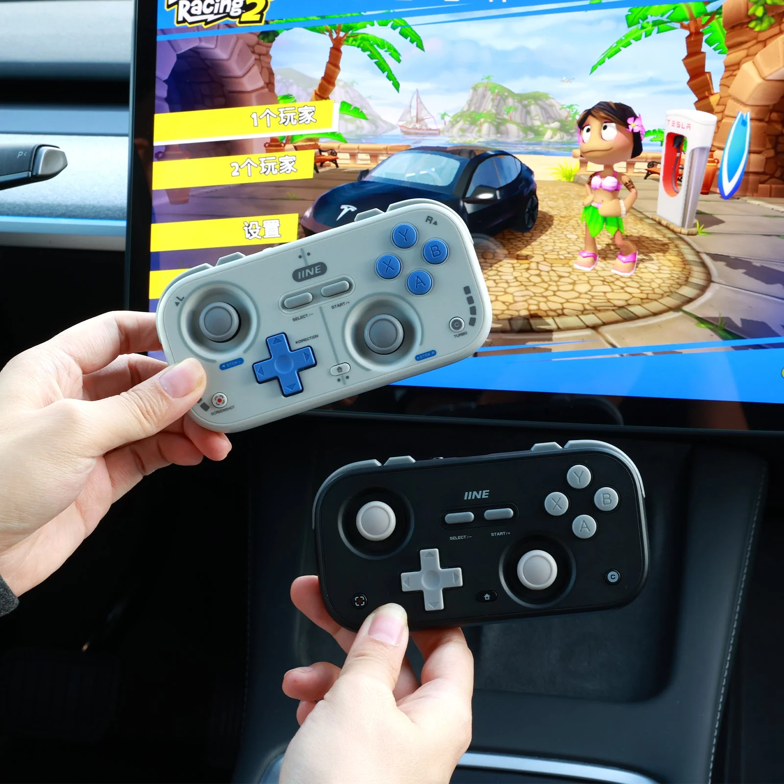 IINE Palm-Sized Retro Chronos Controller (Vintage Grey, Classic Black) (L1031, L1032) - Image 10