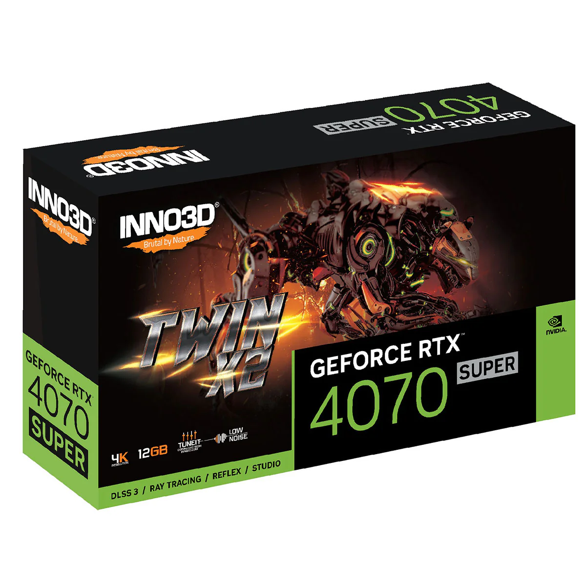 Inno3D Geforce RTX 4070 Super Twin X2 12GB PCI-E 4.0 X16 GDDR6X Graphics Card (N407S2-126X-186162N) - Image 3