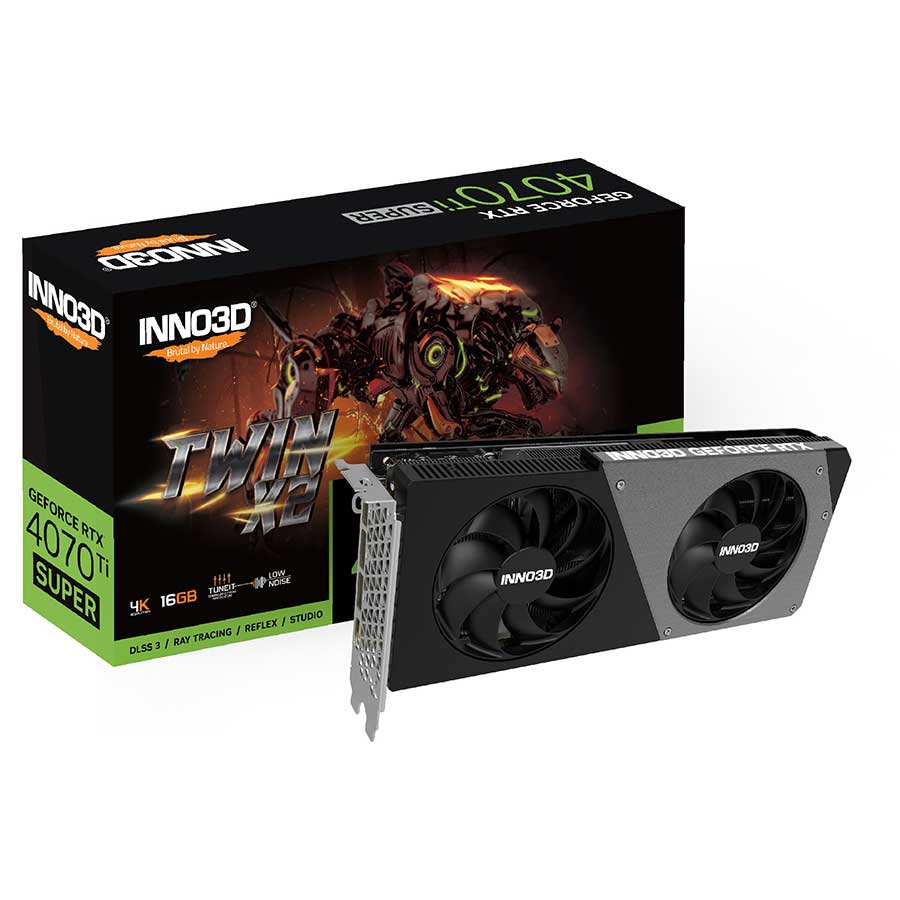 INNO3D GeForce RTX 4070 Ti Super Twin X2 16GB PCIe 4.0 X16 GDDR6X Graphics Card (N407TS2-166X-186156N) - Image 4
