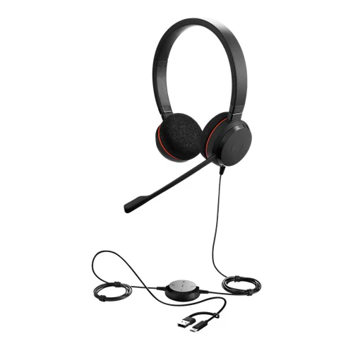 Jabra Evolve 20 Stereo UC USB-C/A Noise-Cancelling Headset (Black) - Image 4