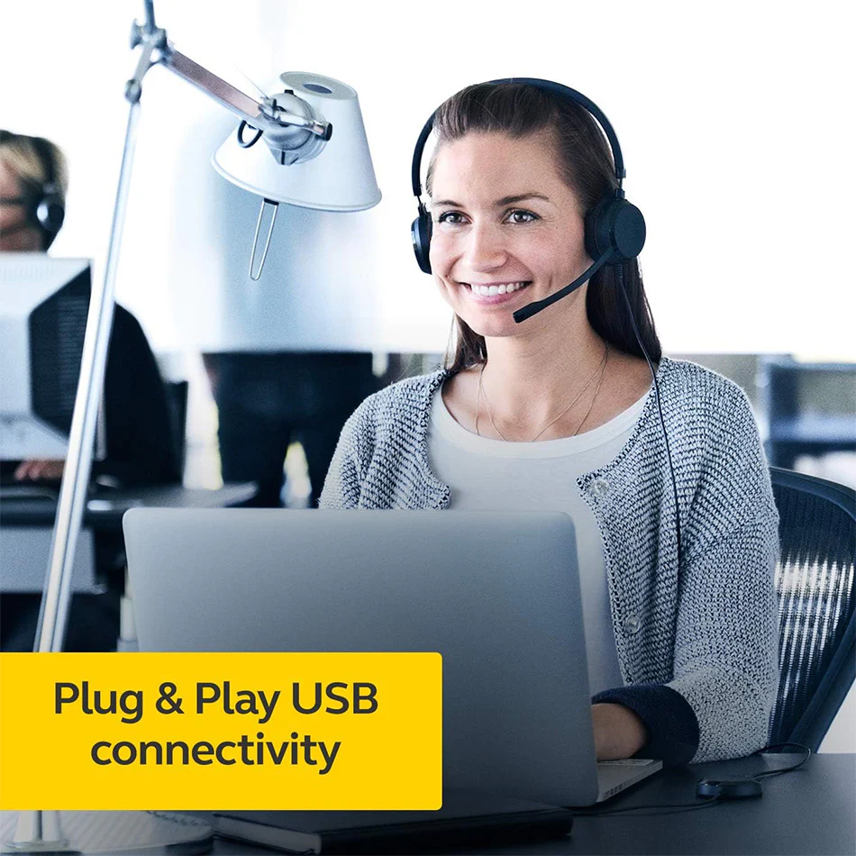 Jabra Evolve 20 Stereo UC USB-C/A Noise-Cancelling Headset (Black) - Image 7