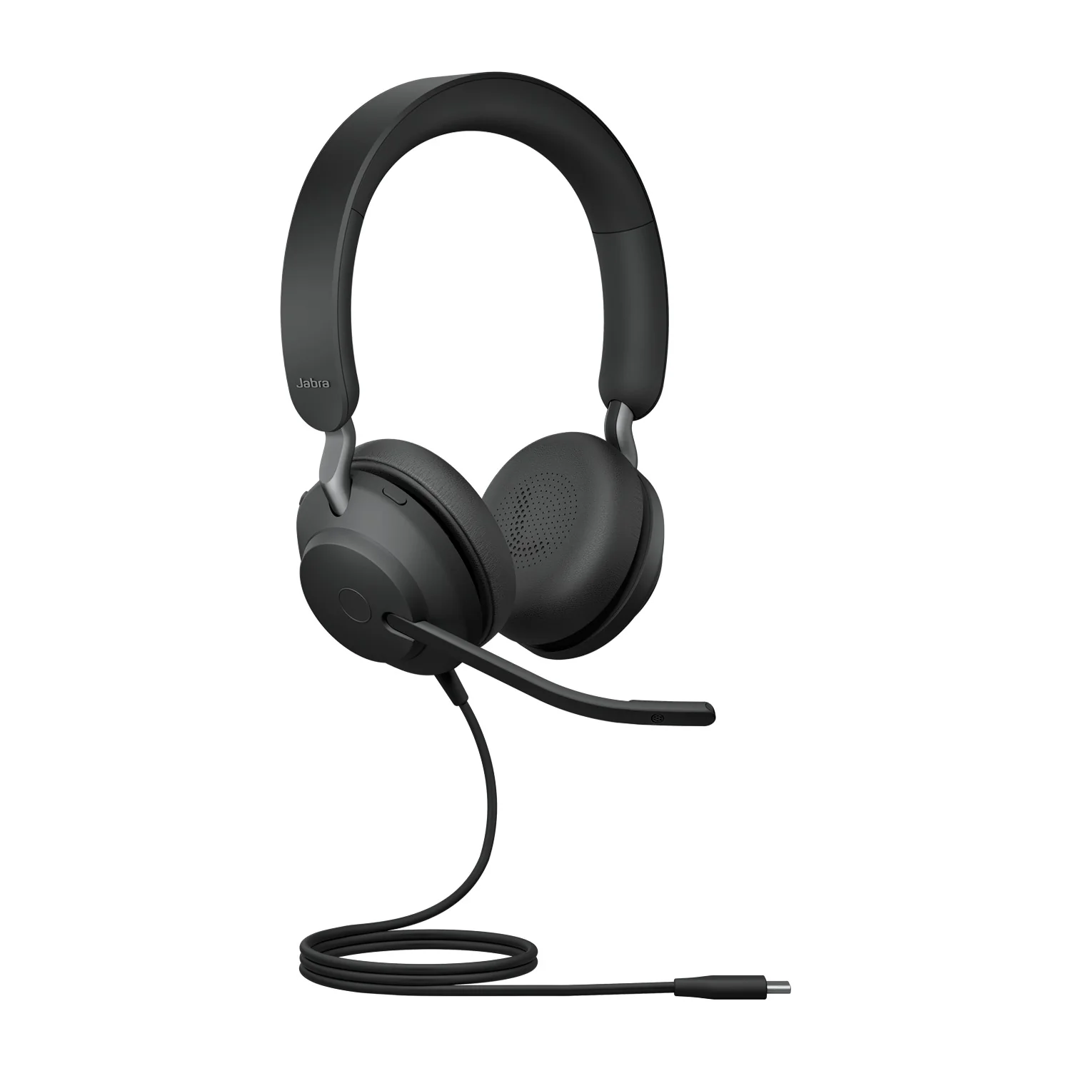 JABRA Evolve2 40 USB-C MS Stereo Headset With Noise Cancellation (Black) - Image 3