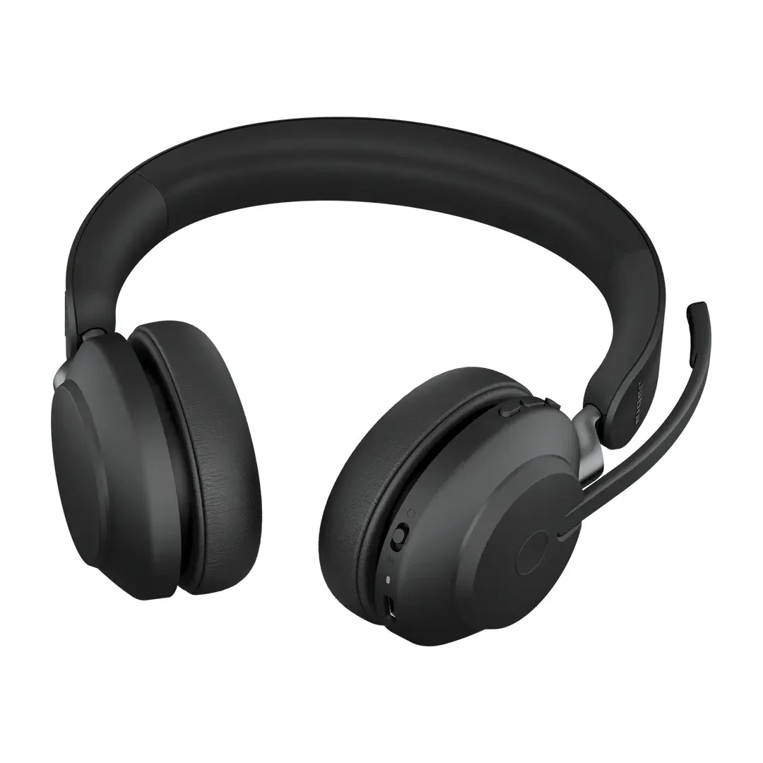 Jabra Evolve2 65 Link390A UC Stereo Wireless Headset w/ Charging Stand (Black) - Image 5