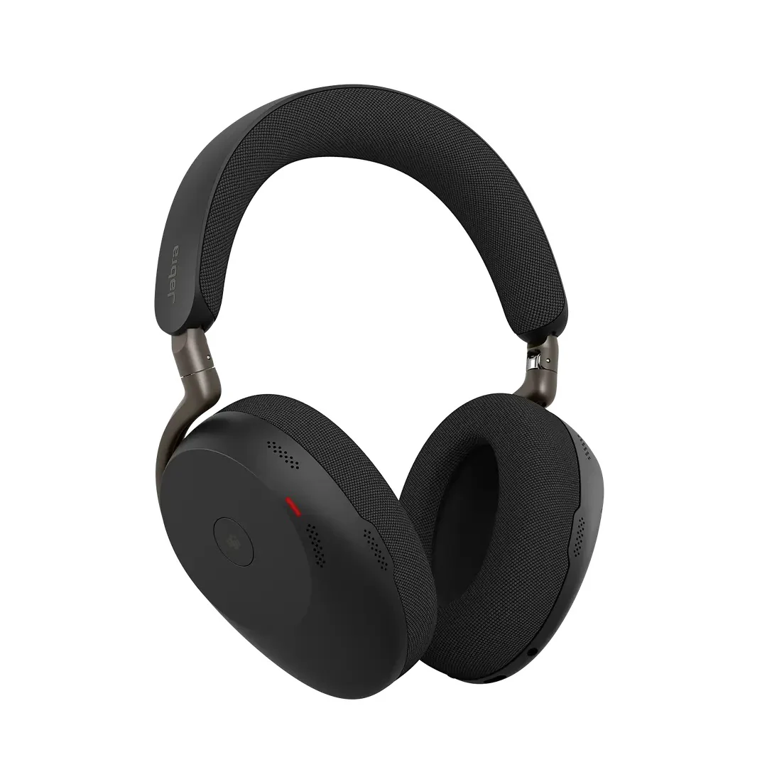 Jabra Evolve3 85 MS link390c USB-C Wireless Headset With Dongle & Wireless Charging Pad (Black) - Image 2