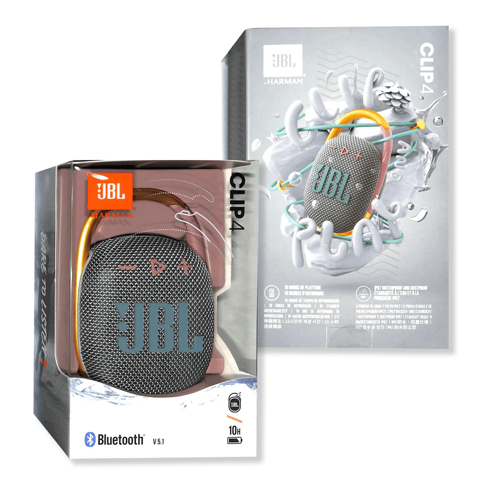 JBL Clip 4 Waterproof Bluetooth Wireless Speaker (Grey) - Image 8