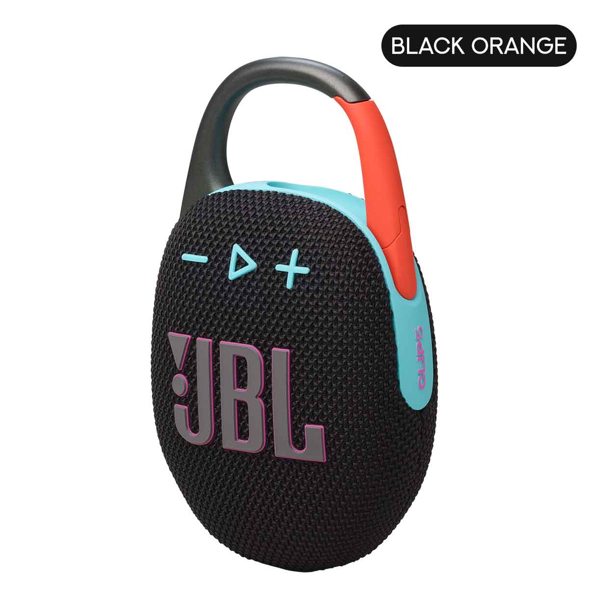 JBL Clip 5 Ultra-Portable Waterproof Bluetooth Wireless Speaker (Black Orange, Black, Blue, Pink, Purple, Red, Sand, Squad, White) - Image 2
