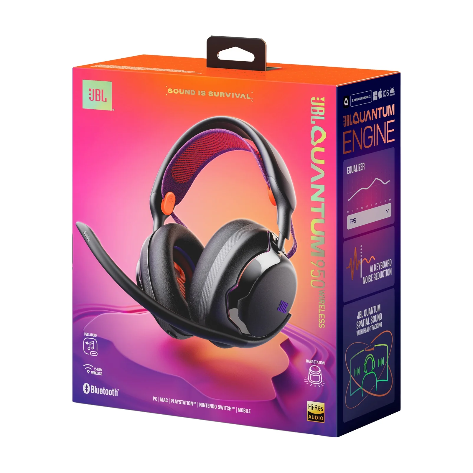 JBL Quantum 950 Wireless Gaming Headset (Black, White) - Image 14