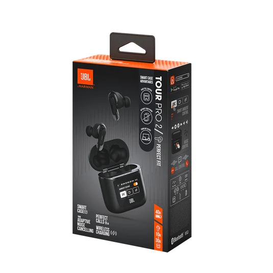 JBL Tour Pro 2 True Wireless Noise Cancelling Earbuds (Black) - Image 11