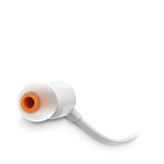 JBL Tune 110 In-Ear Headphones (White) - Image 3