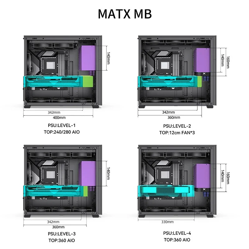Jonsbo D41 Mesh ATX Computer Case (Black, White) - Image 17