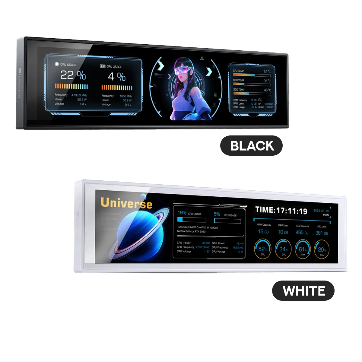 Jonsbo DS916 9.16" Display Screen (Black, White) - Image 27