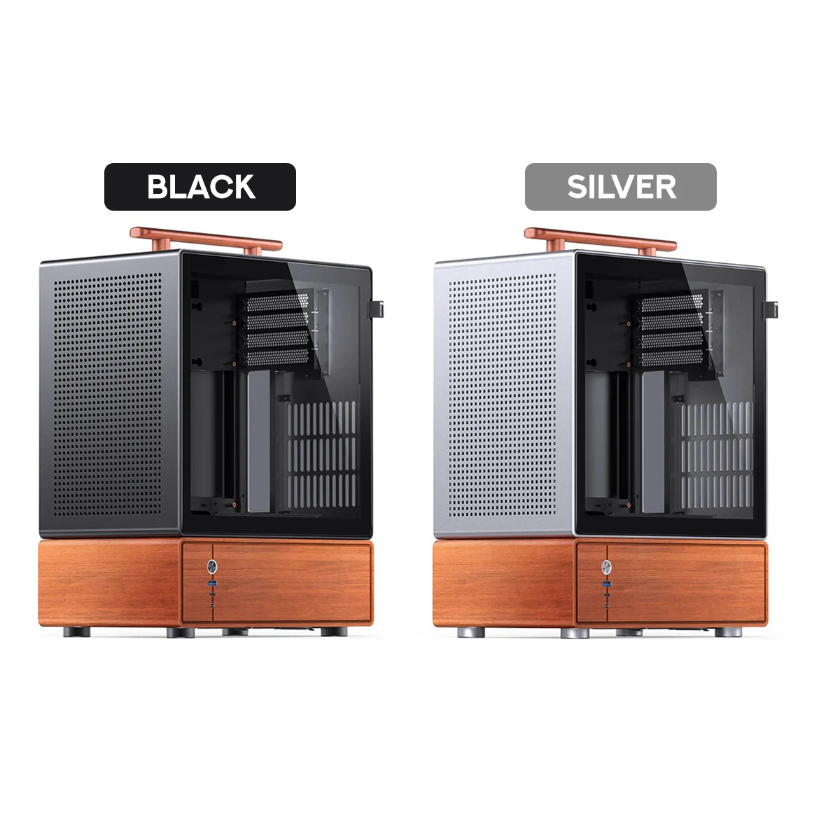 Jonsbo T7 M-ATX Separated Cabinet Computer Case (Black, Silver)
