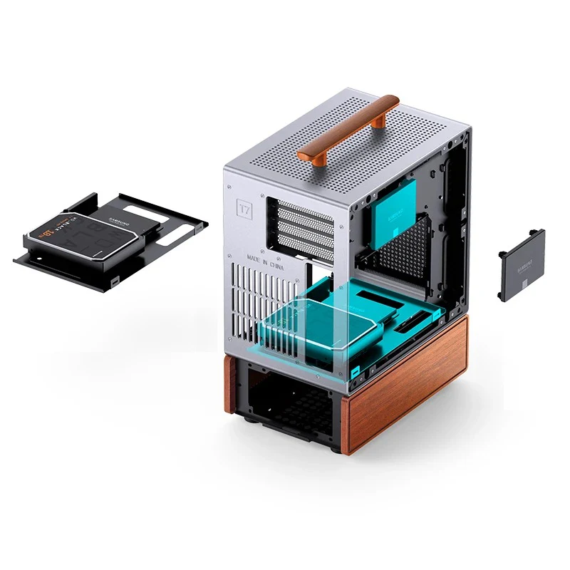 Jonsbo T7 M-ATX Separated Cabinet Computer Case (Black, Silver) - Image 33