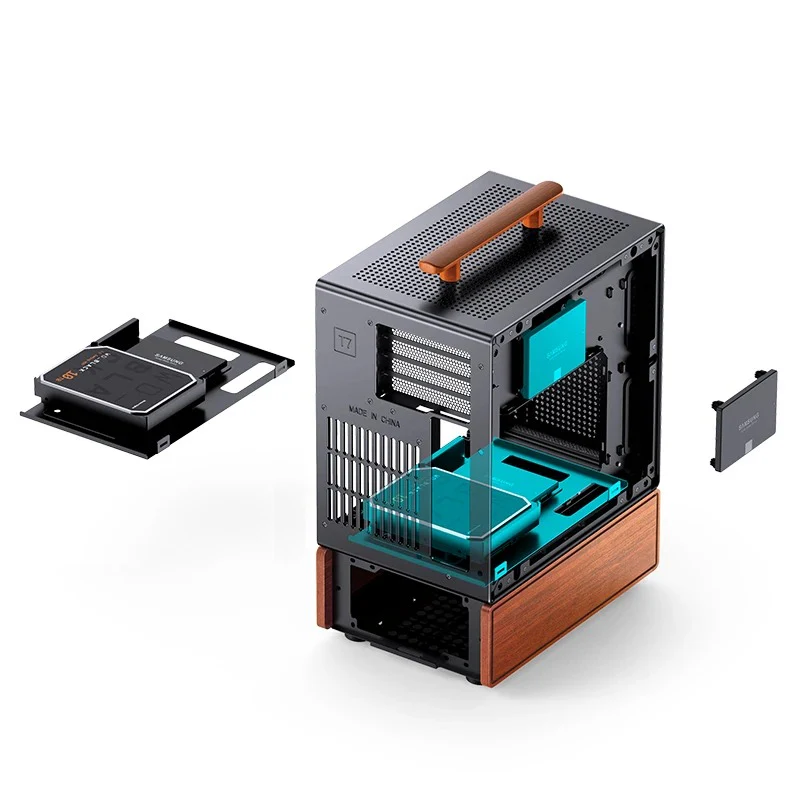 Jonsbo T7 M-ATX Separated Cabinet Computer Case (Black, Silver) - Image 9