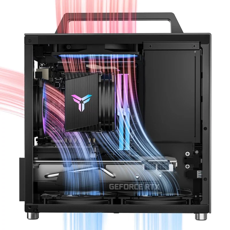 Jonsbo T8 Plus ITX Computer Case (Black, Silver) - Image 22