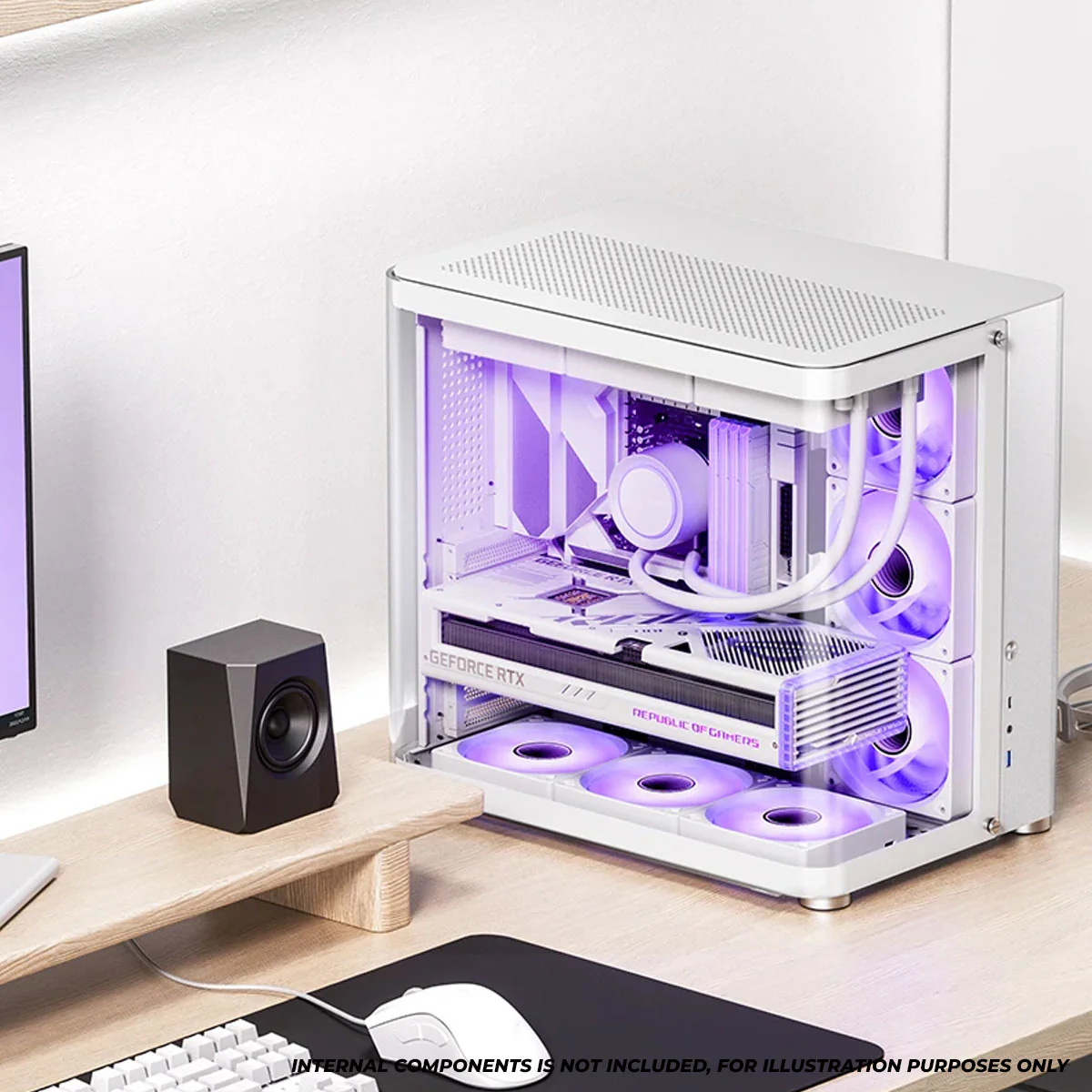Jonsbo TK-2 ATX Separated Cabinet Computer Case (Black, White) - Image 17