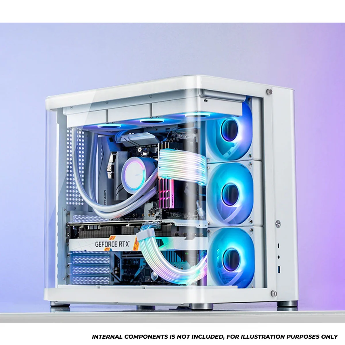 Jonsbo TK-2 ATX Separated Cabinet Computer Case (Black, White) - Image 20