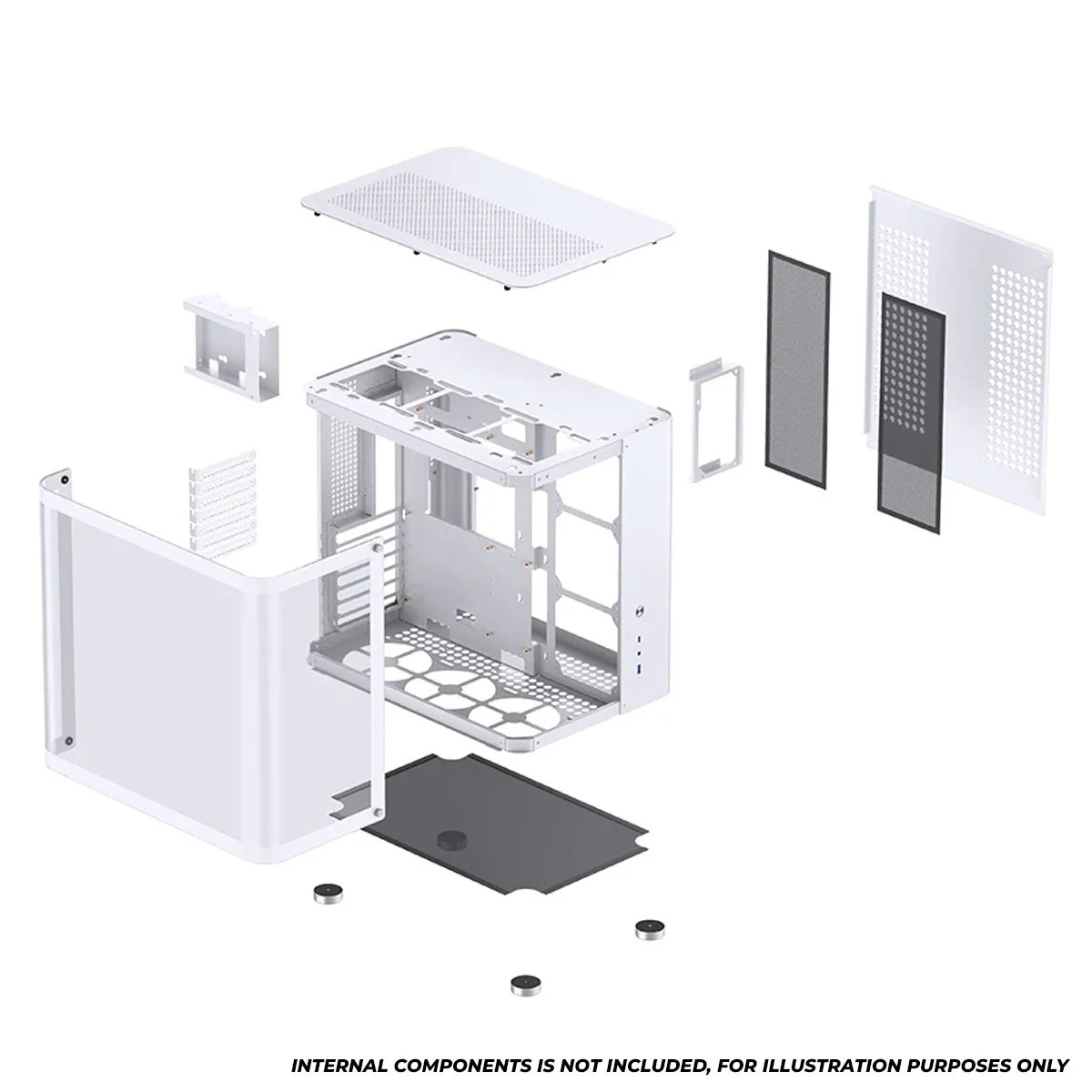 Jonsbo TK-2 ATX Separated Cabinet Computer Case (Black, White) - Image 31