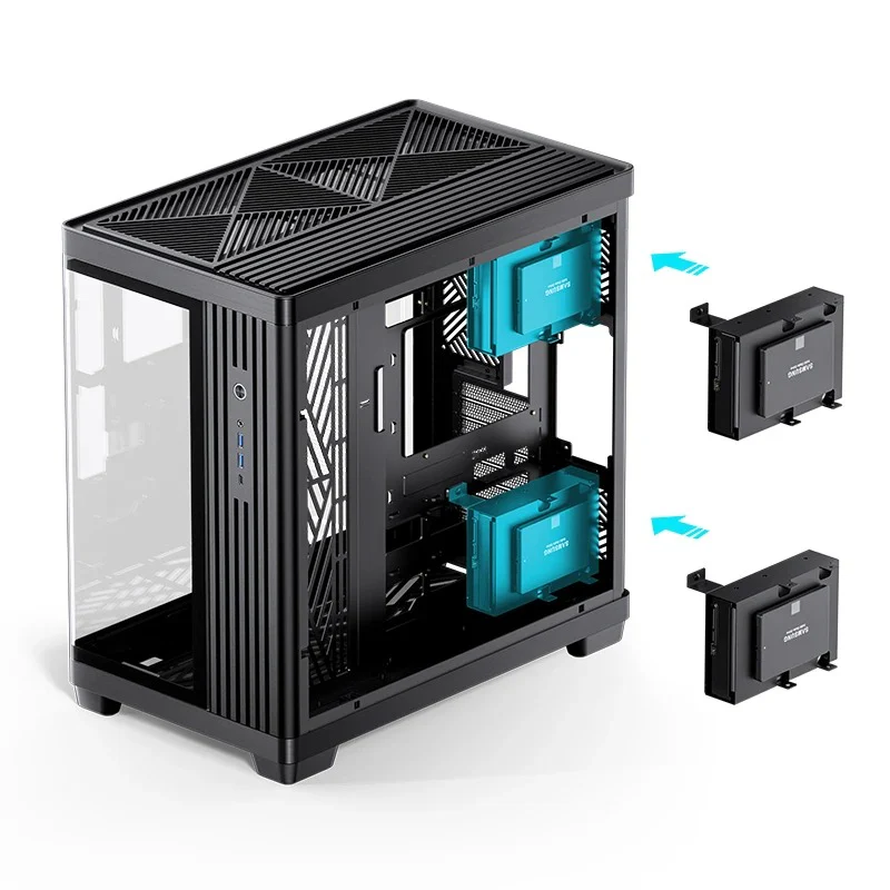 Jonsbo TK-4 ATX Separated Cabinet Computer Case (Black, White) - Image 14