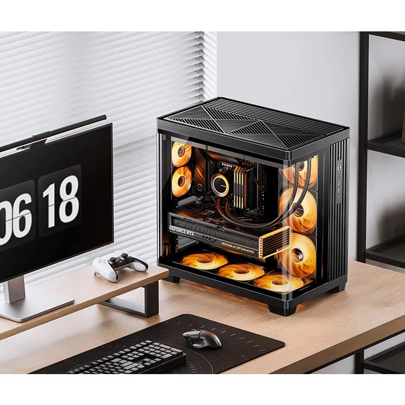 Jonsbo TK-4 ATX Separated Cabinet Computer Case (Black, White) - Image 3
