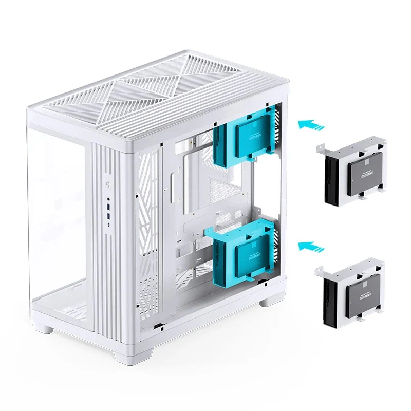 Jonsbo TK-4 ATX Separated Cabinet Computer Case (Black, White) - Image 41