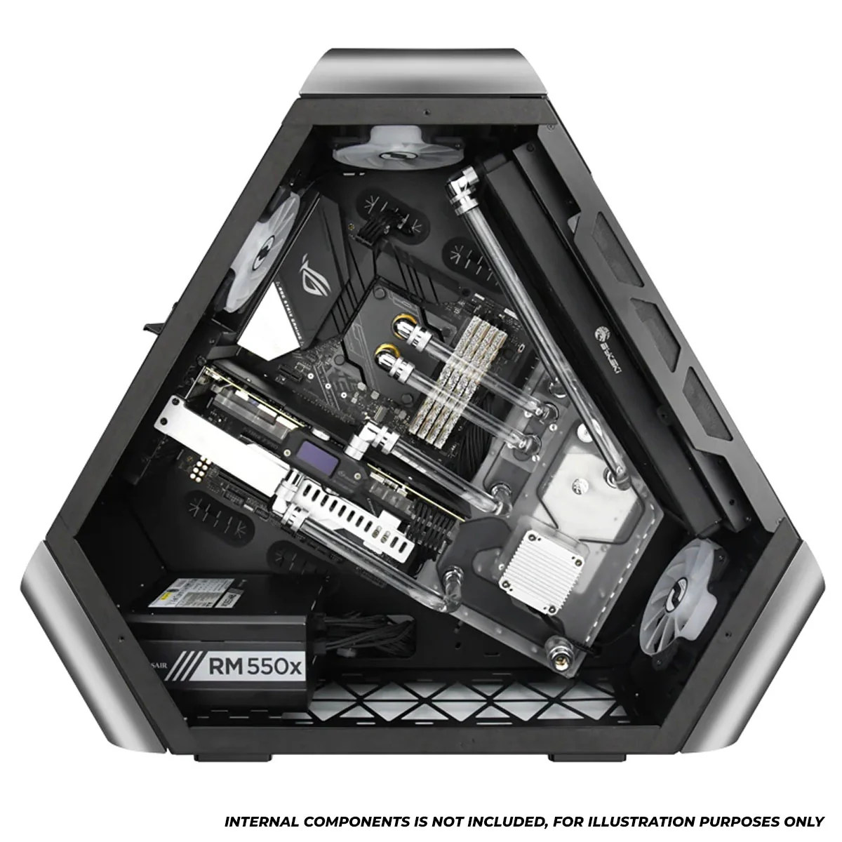 Jonsbo TR03-A Aluminum Panel ATX Equilateral Triangle Computer Case (Silver) - Image 11