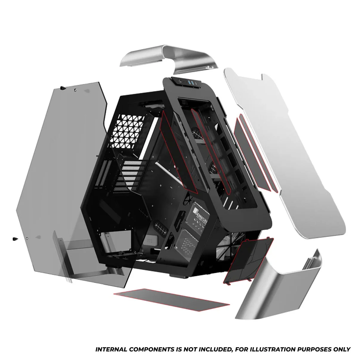 Jonsbo TR03-A Aluminum Panel ATX Equilateral Triangle Computer Case (Silver) - Image 13