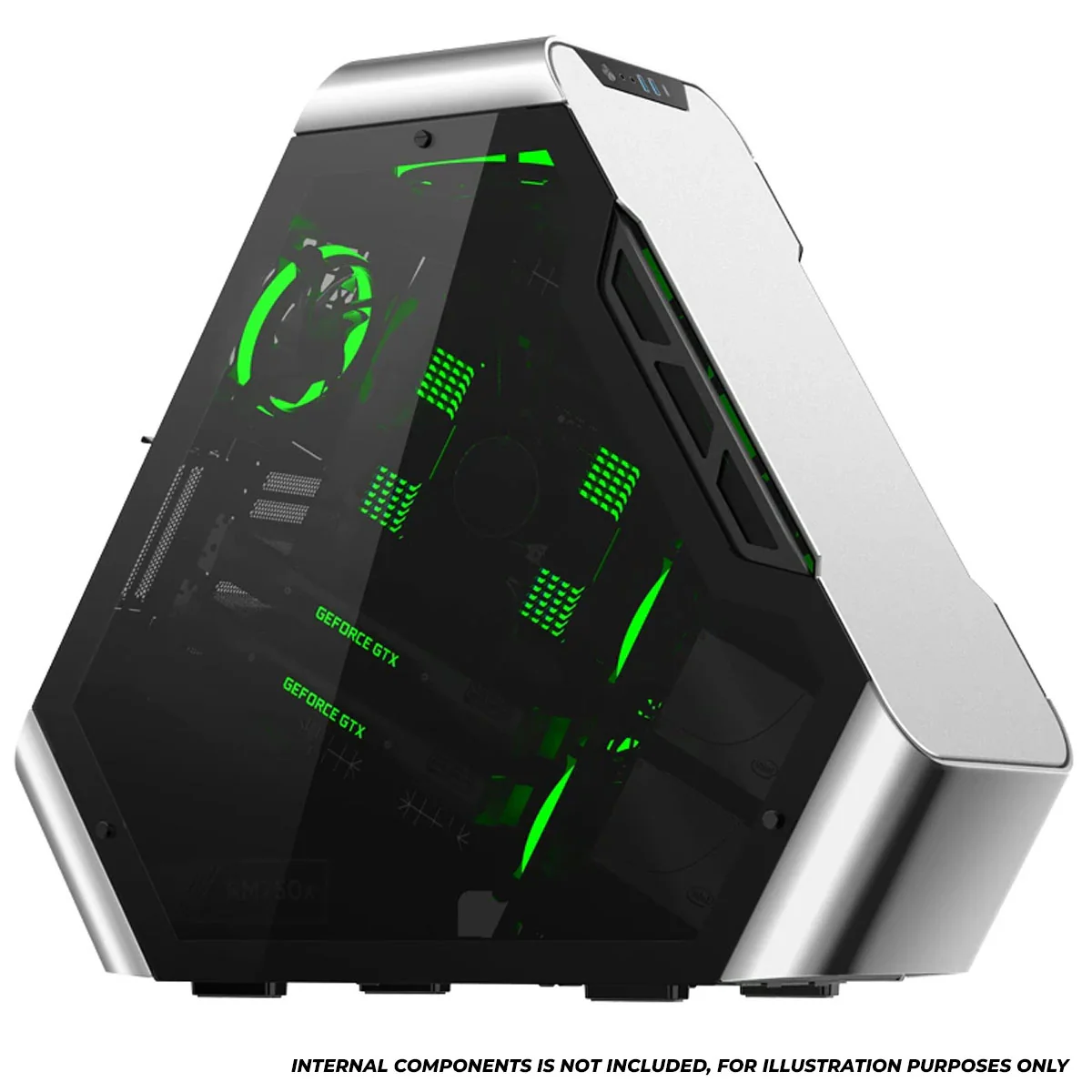 Jonsbo TR03-A Aluminum Panel ATX Equilateral Triangle Computer Case (Silver) - Image 3