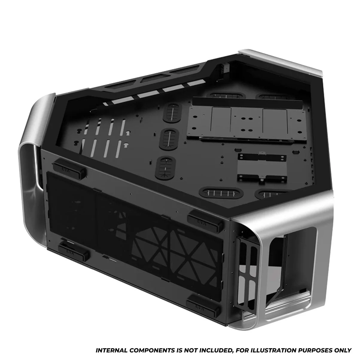 Jonsbo TR03-A Aluminum Panel ATX Equilateral Triangle Computer Case (Silver) - Image 4