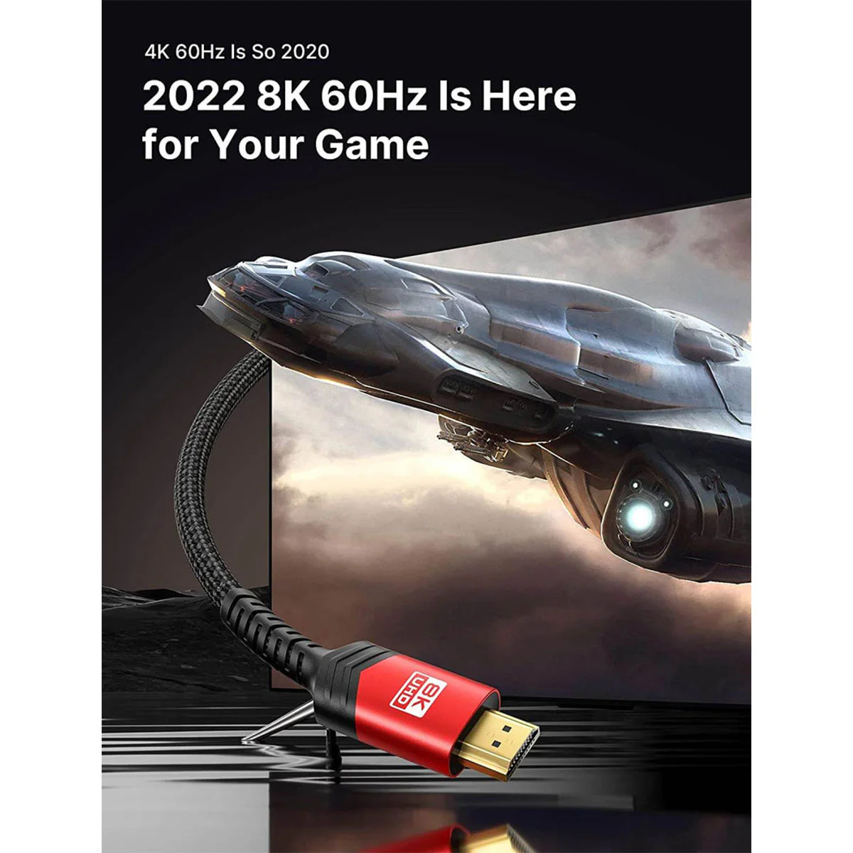 JSAUX 8K 60Hz HDMI Cable 3M 1-Pack (Red) (CV0011) - Image 8