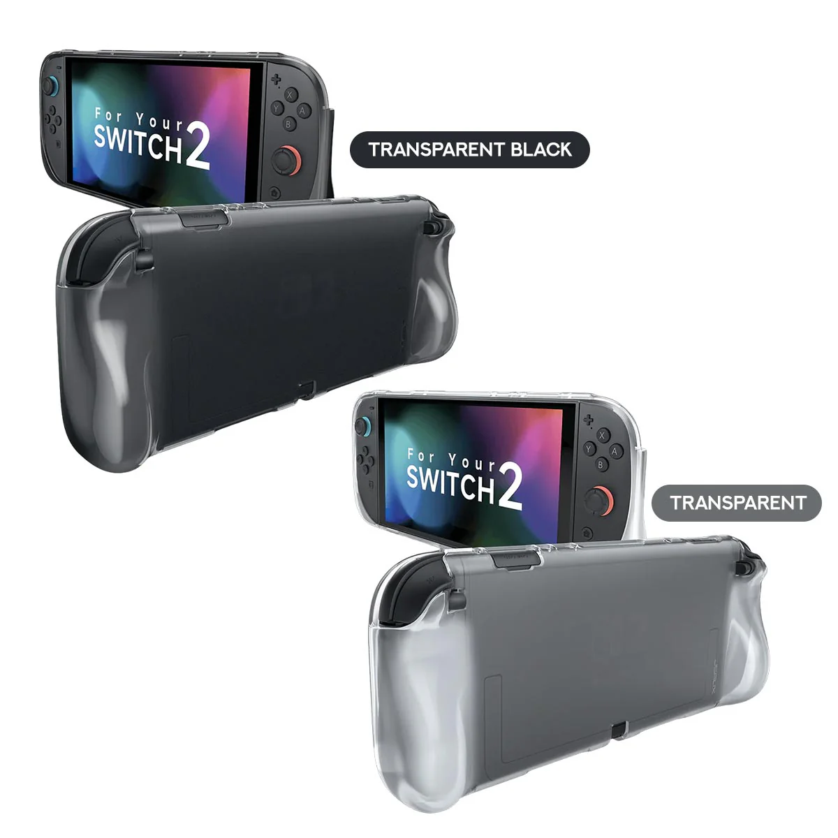 JSAUX Integrated Soft TPU Protective Case for Nintendo Switch 2 (Transparent Black, Transparent) (PC0115) - Image 11