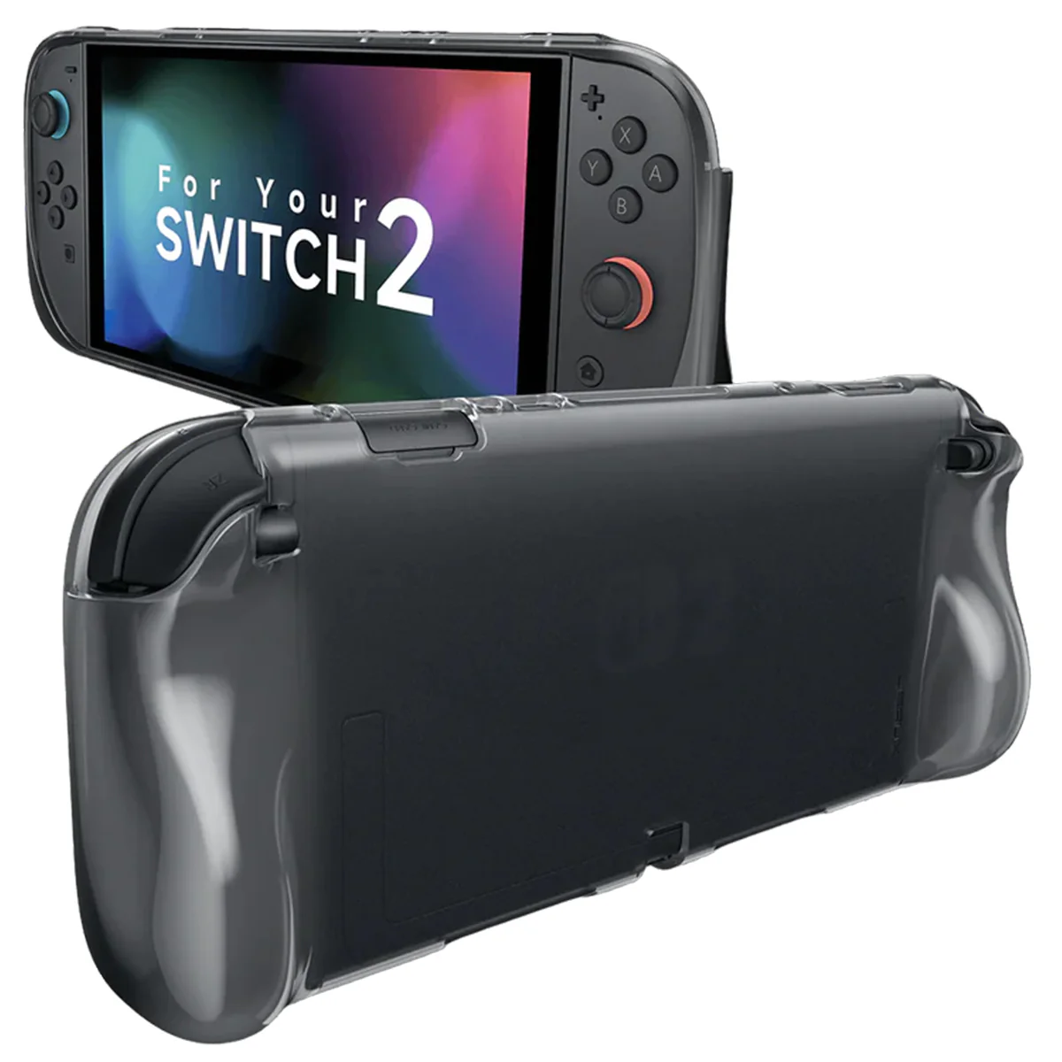 JSAUX Integrated Soft TPU Protective Case for Nintendo Switch 2 (Transparent Black, Transparent) (PC0115) - Image 9
