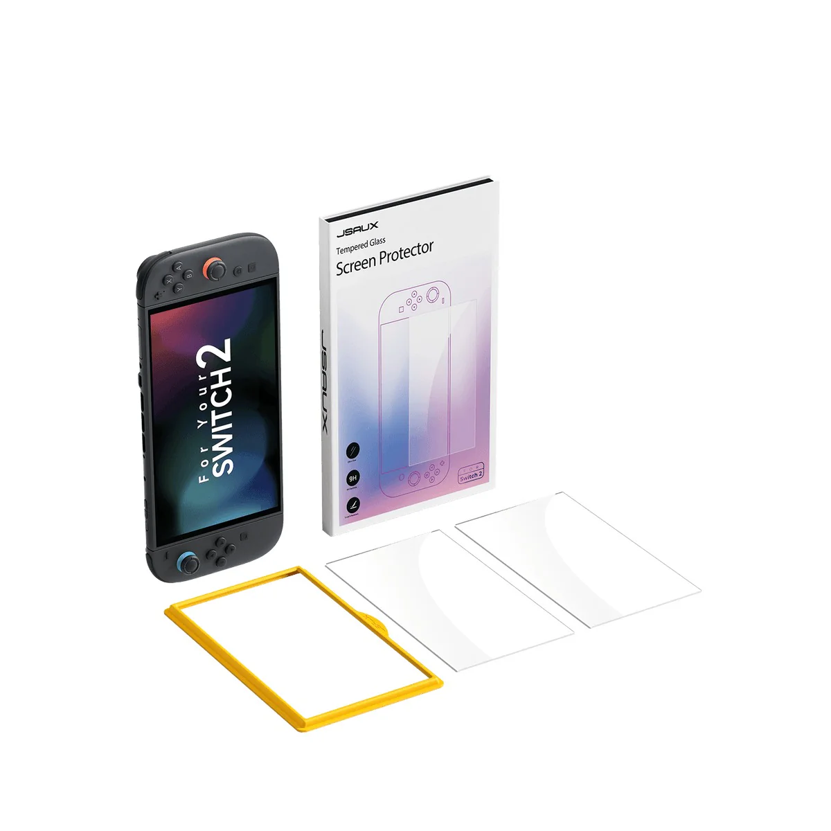 JSAUX Ultra Clear HD Tempered Glass Screen Protector 2-Pack for Nintendo Switch 2 (GP0123) - Image 2