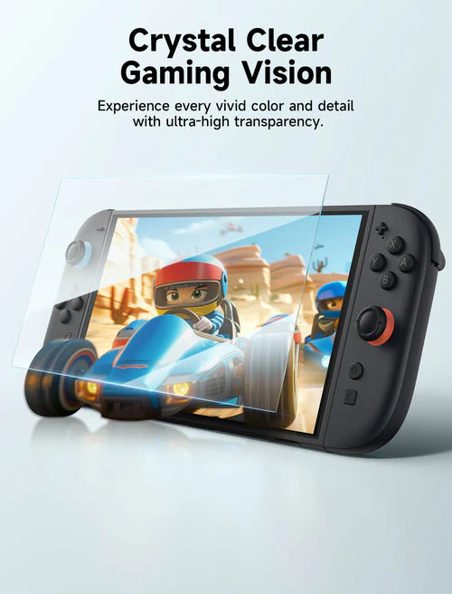 JSAUX Ultra Clear HD Tempered Glass Screen Protector 2-Pack for Nintendo Switch 2 (GP0123) - Image 3
