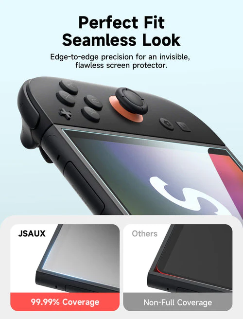 JSAUX Ultra Clear HD Tempered Glass Screen Protector 2-Pack for Nintendo Switch 2 (GP0123) - Image 8