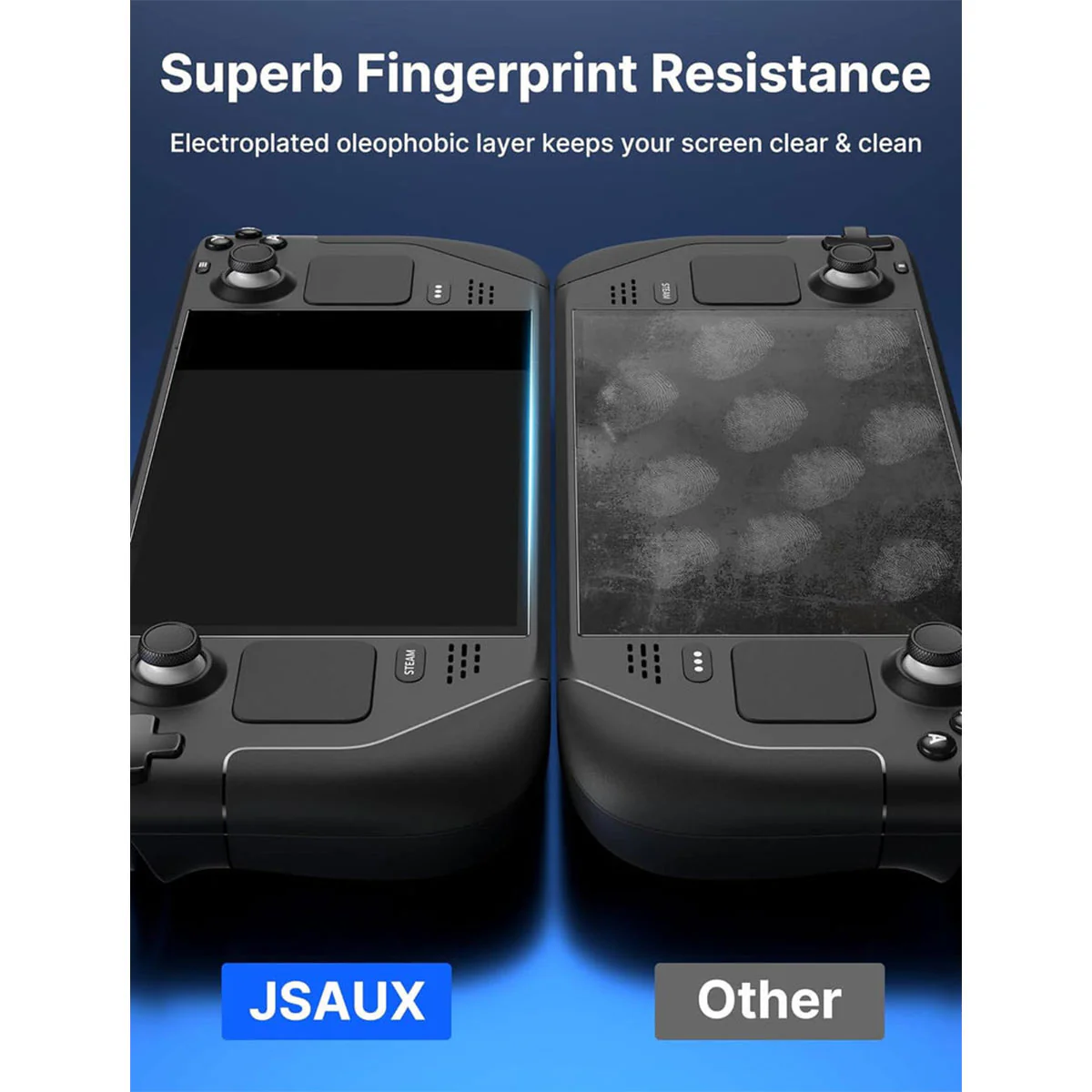 JSAUX Ultra Clear Tempered Glass Screen Protector for Steam Deck 2-Pack (GP0107) - Image 6