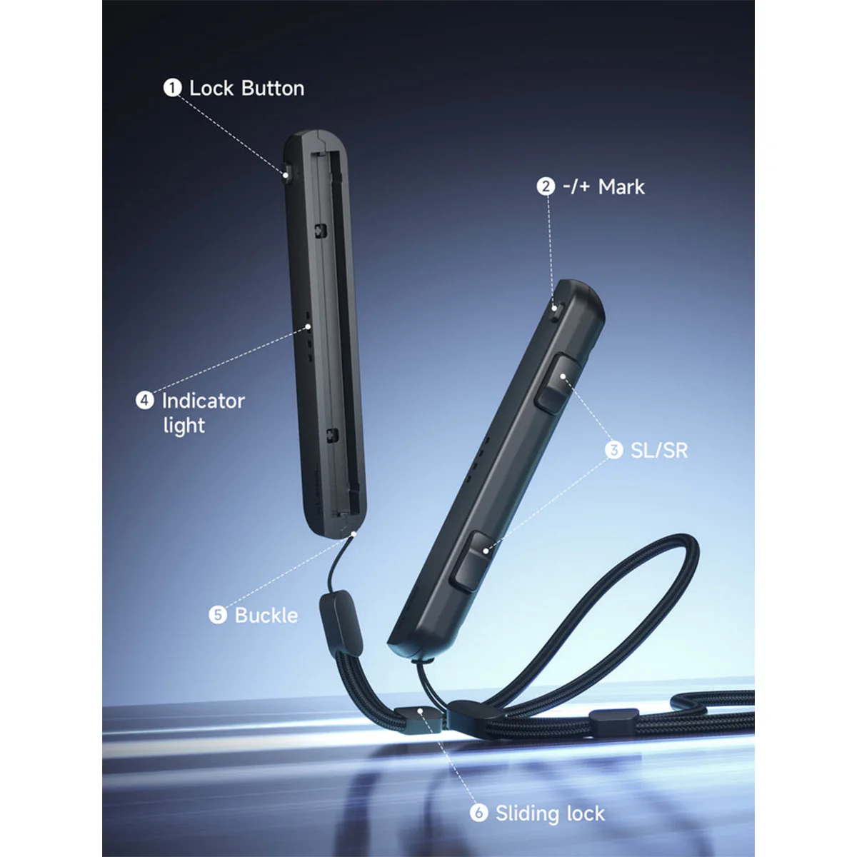 JSAUX Wrist Strap 2-Pack for Nintendo Switch 2 Joy-Con (Black) (GP0402) - Image 3