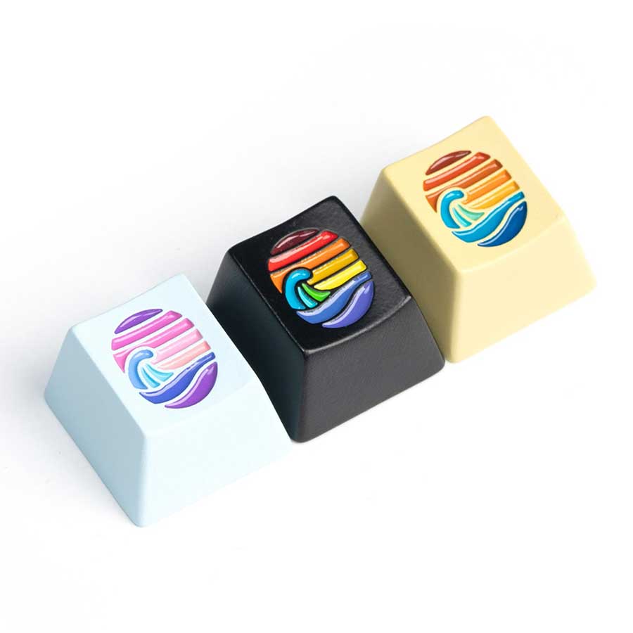 Keychron Colorful Great Wave Metal Artisan Keycap - Image 5