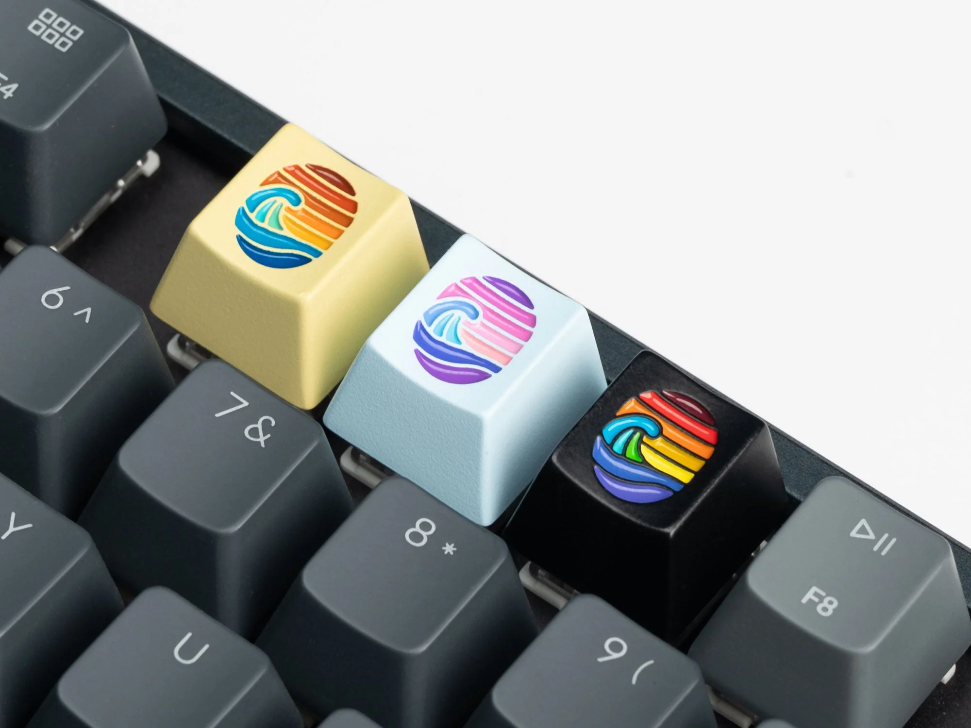 Keychron Colorful Great Wave Metal Artisan Keycap - Image 8