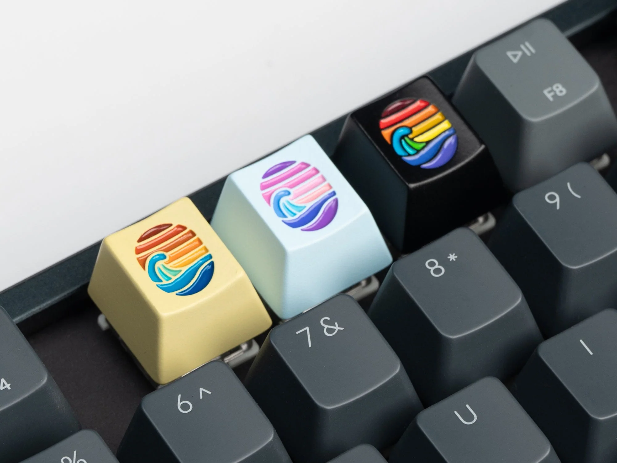 Keychron Colorful Great Wave Metal Artisan Keycap - Image 9