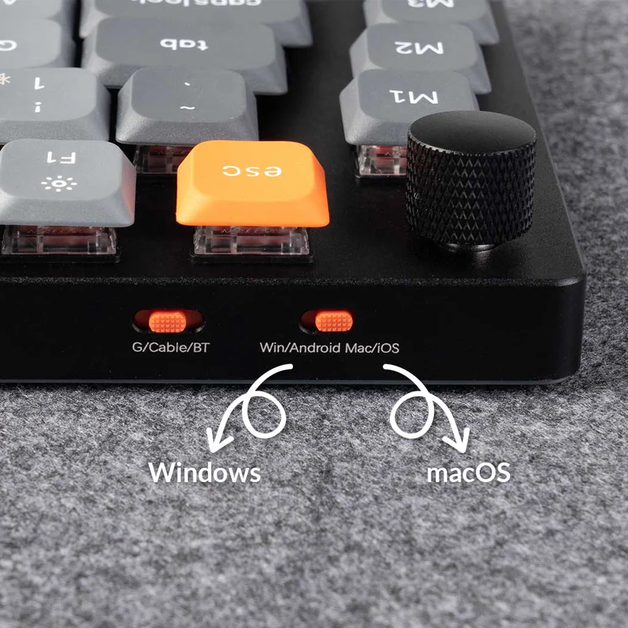Keychron K15 Max QMK RGB Hot-Swappable 75% Alice Wireless Custom Mechanical Keyboard (Low Profile Gateron Mechanical Red Switch, Low Profile Gateron Mechanical Blue Switch, Low Profile Gateron Mechanical Brown Switch) - Image 10
