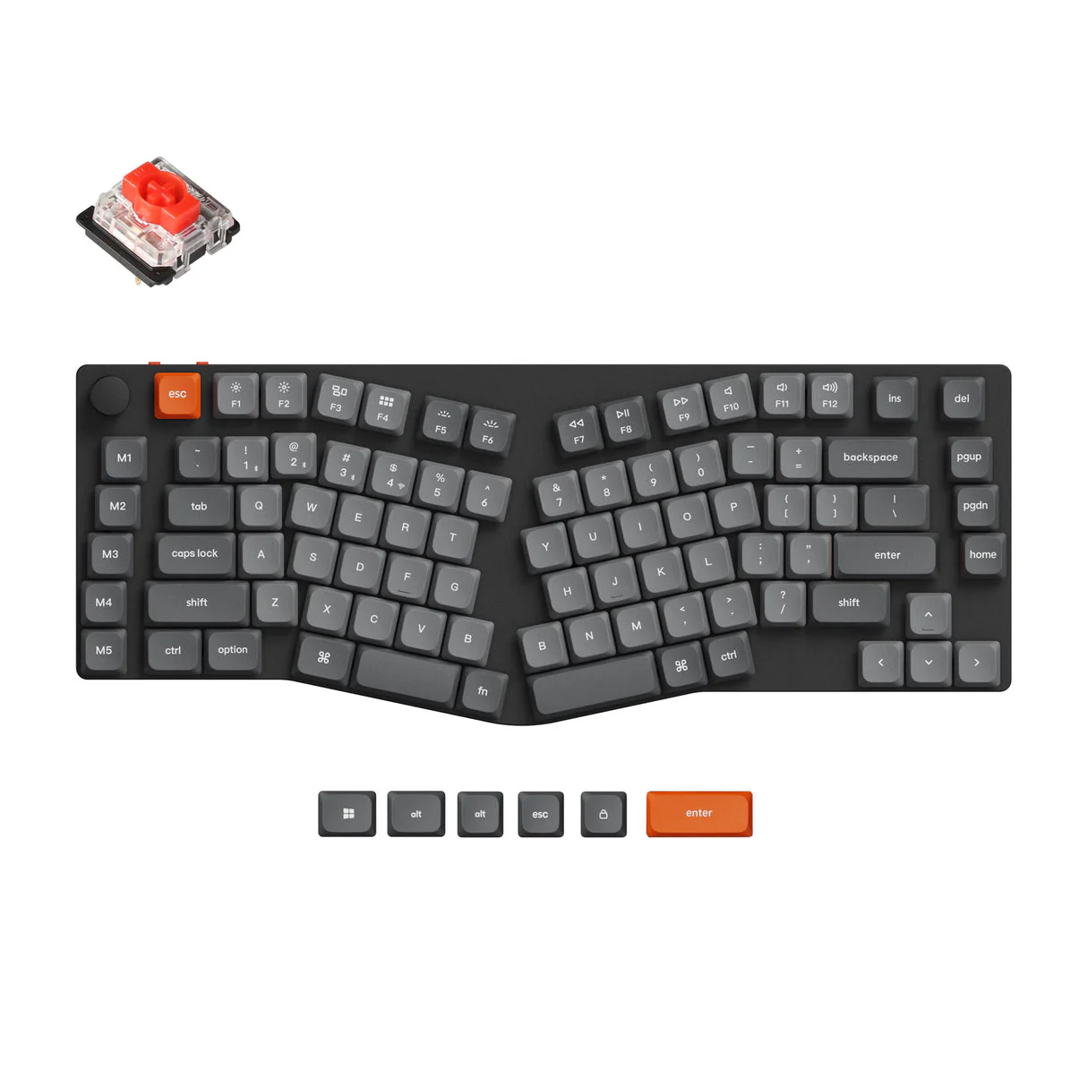 Keychron K15 Max QMK RGB Hot-Swappable 75% Alice Wireless Custom Mechanical Keyboard (Low Profile Gateron Mechanical Red Switch, Low Profile Gateron Mechanical Blue Switch, Low Profile Gateron Mechanical Brown Switch) - Image 2