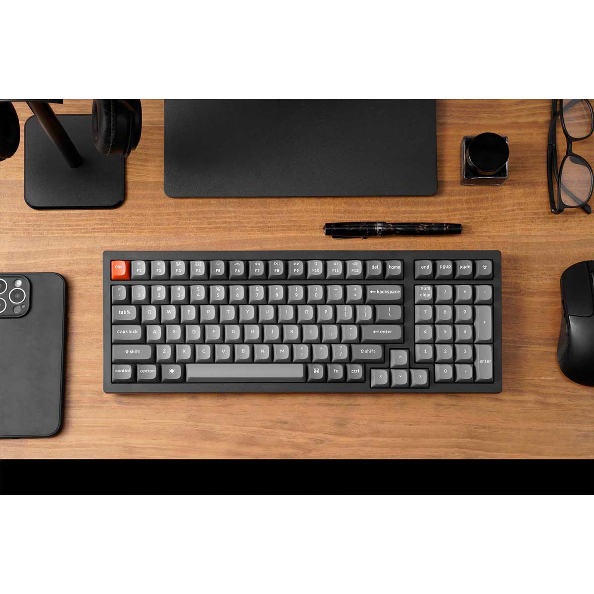 Keychron K4 Max QMK Fully Assembled Hot-Swappable RGB Backlight 96% Wireless Mechanical Keyboard - Black (Super Red Switch, uper Brown Switch, Super Banana Switch) (K4M-H1, K4M-H3, K4M-H4) - Image 9