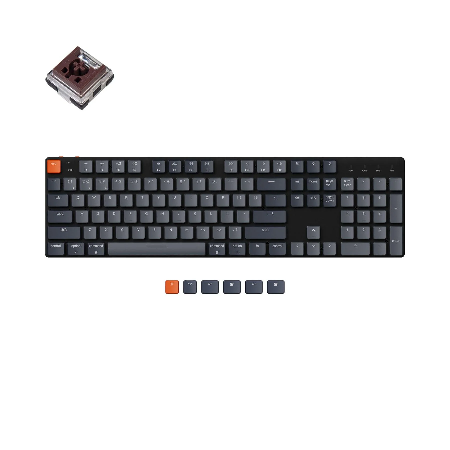 Keychron K5 SE Wireless Mechanical Hot-Swappable Optical White Backlight Keyboard (Brown Switch) (K5SED3)