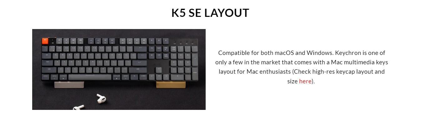Keychron K5 SE Wireless Mechanical Hot-Swappable Optical White Backlight Keyboard (Red Switch) (K5SED1) - Image 3