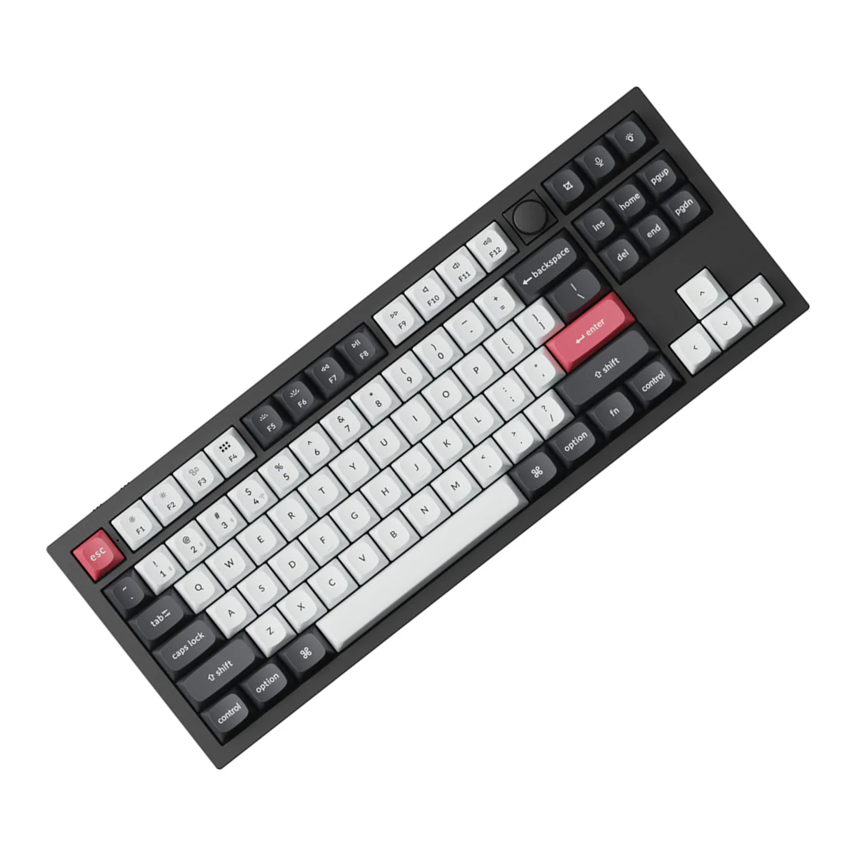 Keychron Q3 HE QMK TKL Fully Assembled Knob RGB Backlight Hot-Swappable Wireless Magnetic Switch Keyboard - Carbon Black (Gateron Double-Rail Magnetic Nebula Switch) (Q3H-M1) - Image 3