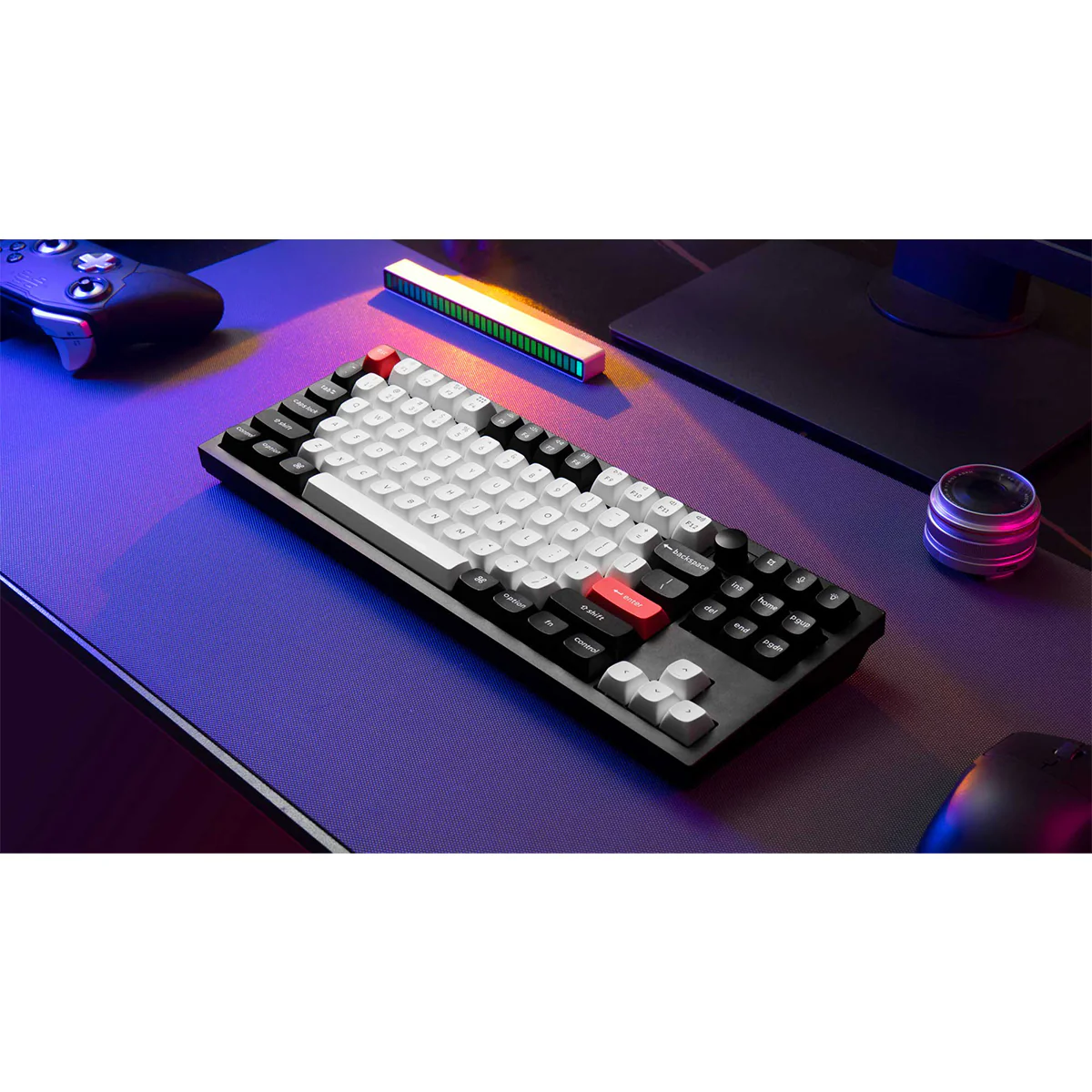 Keychron Q3 HE QMK TKL Fully Assembled Knob RGB Backlight Hot-Swappable Wireless Magnetic Switch Keyboard - Carbon Black (Gateron Double-Rail Magnetic Nebula Switch) (Q3H-M1) - Image 5
