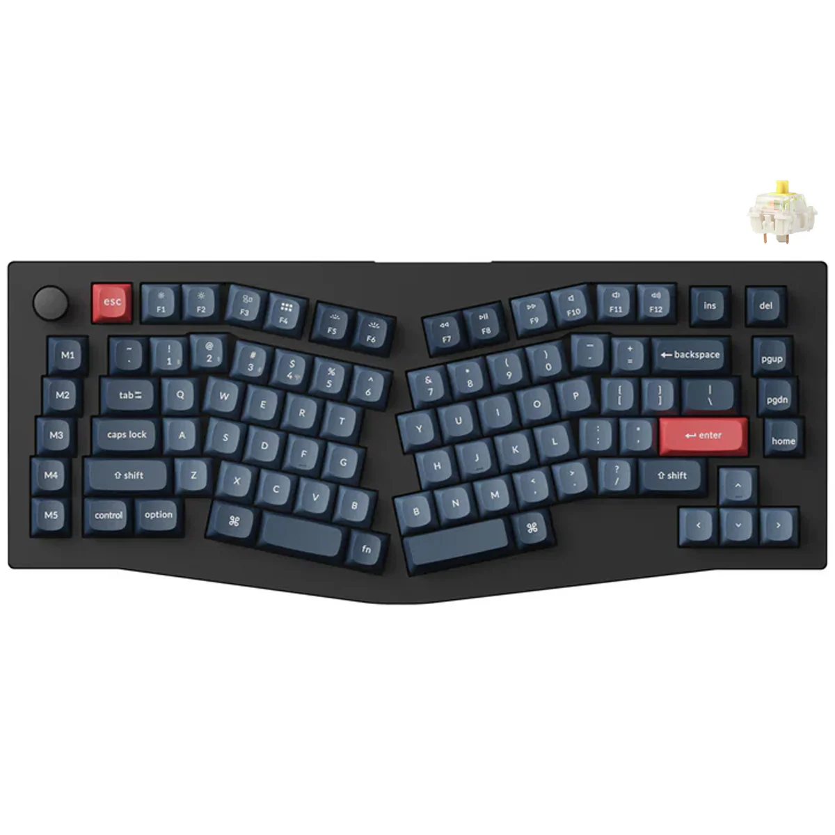 Keychron V10 Max QMK/VIA 75% Alice Fully Assembled Knob RGB Backlight Hot-Swappable Wireless Custom Mechanical Keyboard - Carbon Black (Gateron Jupiter Red Switch, Gateron Jupiter Brown Switch, Gateron Jupiter Banana Switch (V10M-D1, V10M-D3, V10M-D4) - Image 4